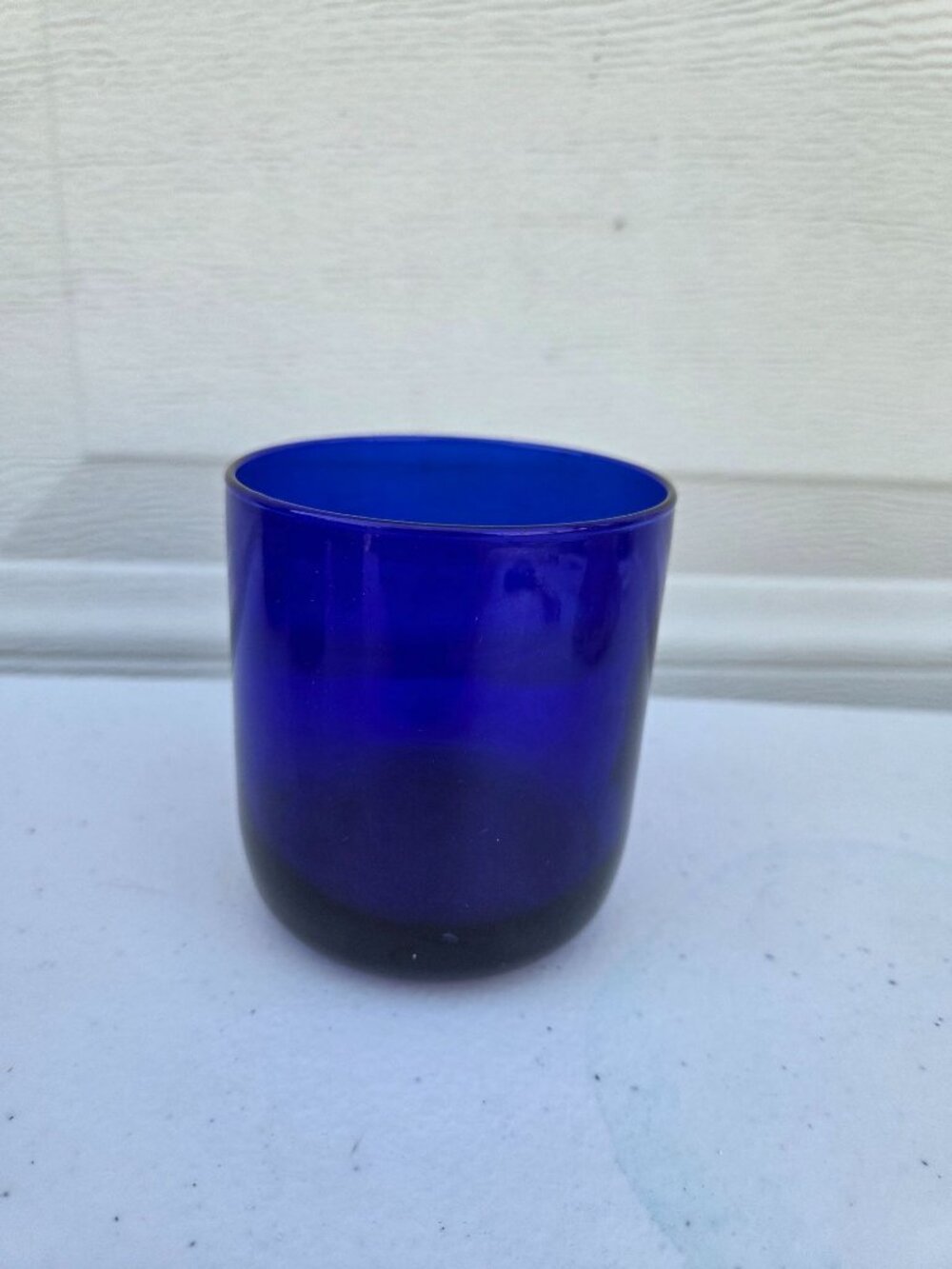 6 Libbey Metropolitan Cobalt Glasses 3 1/2" Flat Juice Tumblers - Picture 2 of 3